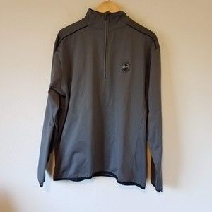 Straight Down Men's Large L Pebble Beach Golf Course Half Zip Polyester